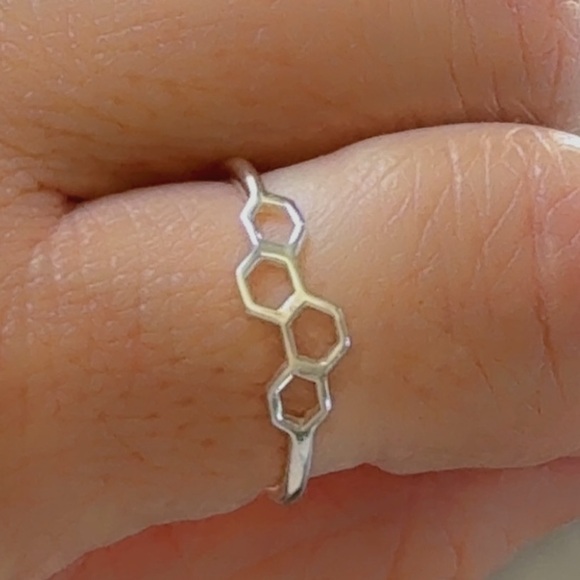 Sterling Silver Honey Comb Ring - Picture 9 of 11